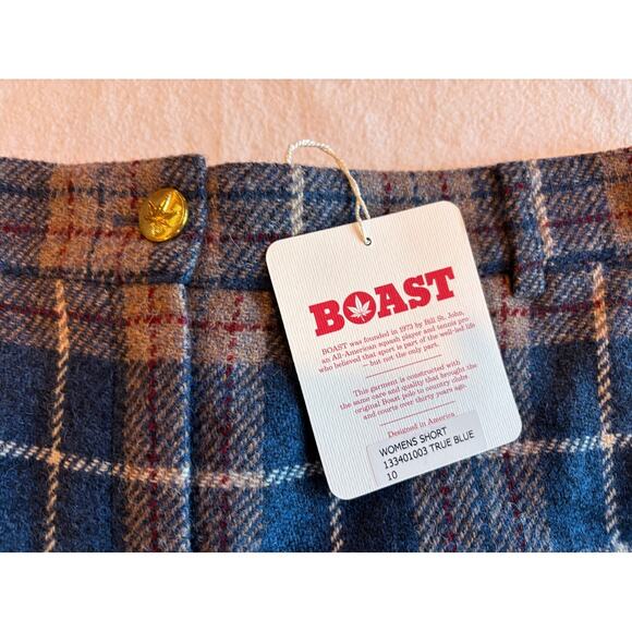 Made in PORTUGAL BOAST, Hand Woven Wool Plaid Shorts Fully Lined  4 Pockets 10 - Picture 5 of 7